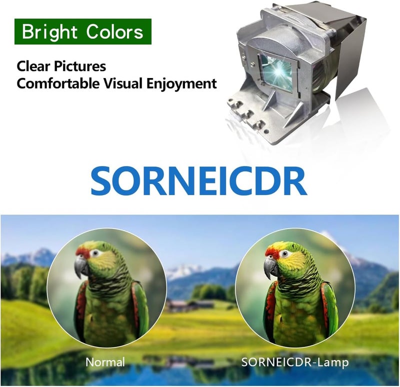 SORNEICDR SP LAMP-086/5J.JEL05.001/BL-FP190C Replacement Projector Lamp Bulb Compatible with INFOCUS IN112A, IN114A, IN114STa, IN116A, IN118HDa, IN118HDSTA/OPTOMA DS311, DS331, H111, H181X Projectors - Image 3